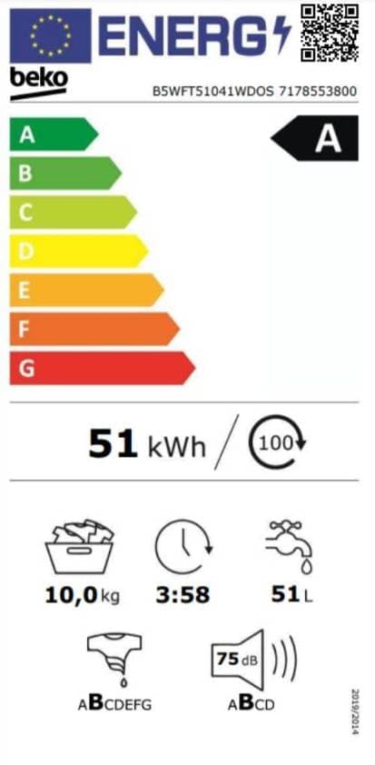 Lave linge frontal beko 10kg autodose — vue 4