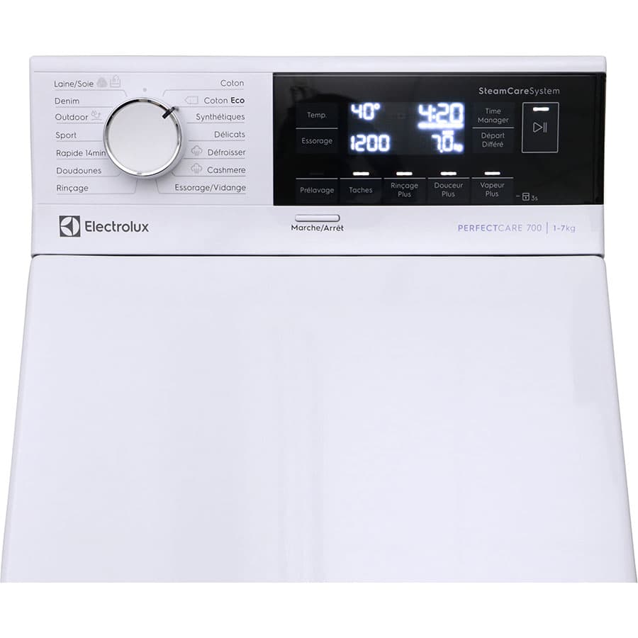 Lave-linge top Electrolux EW7T3463IK - 7 kg - 1400 trs/min - Classe C - Blanc — vue 2