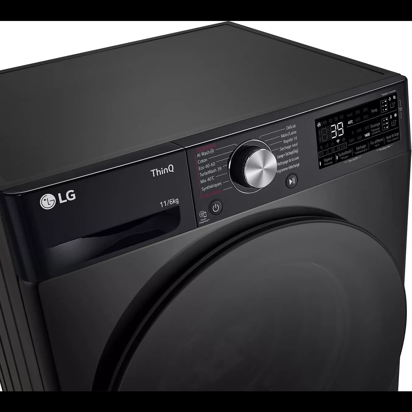 Lave linge séchant hublot LG 11/6KG — vue 4