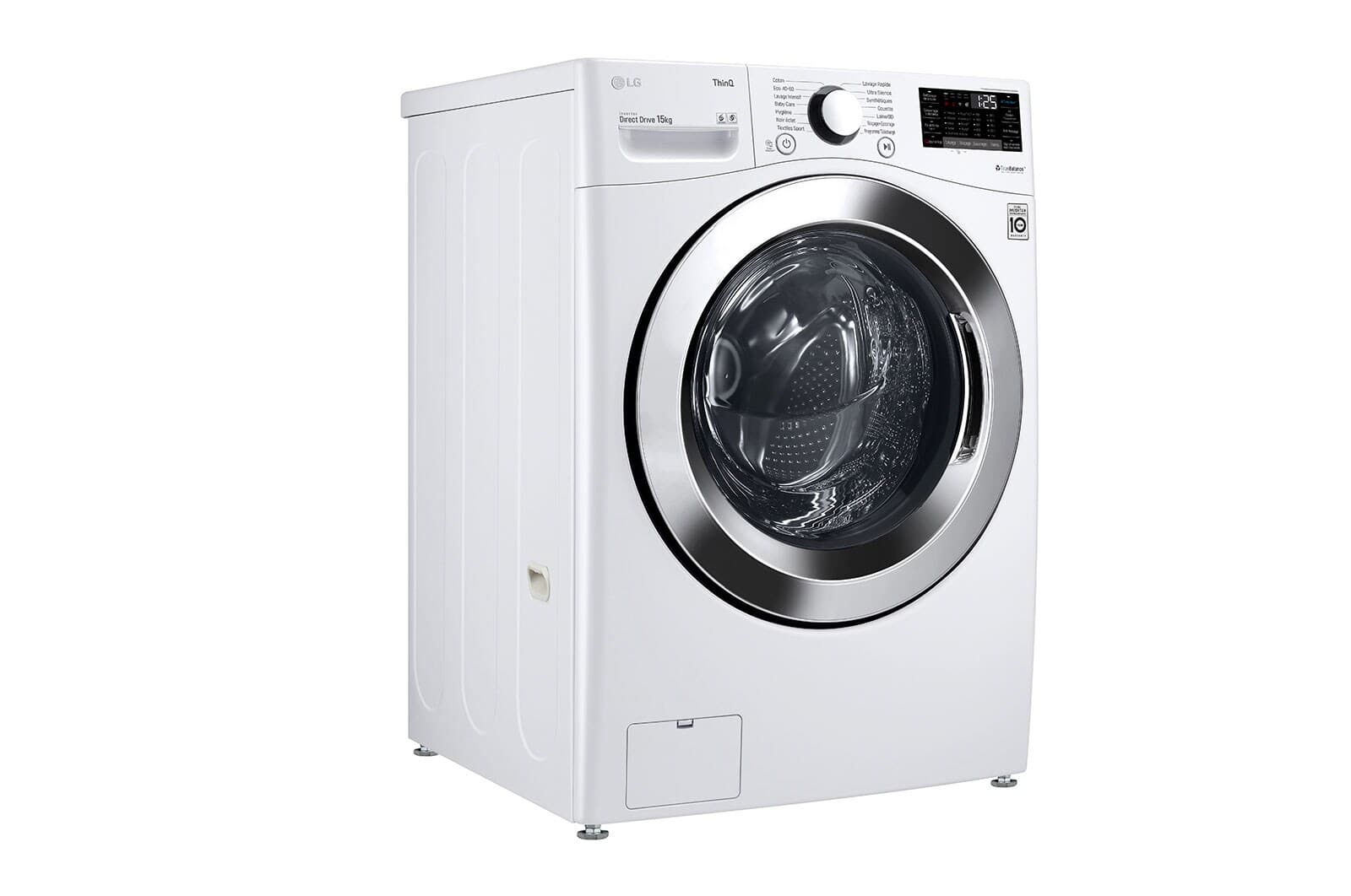 Lave-linge LG F51P12WH 15 kg - 1100 tr/min - Blanc — vue 3