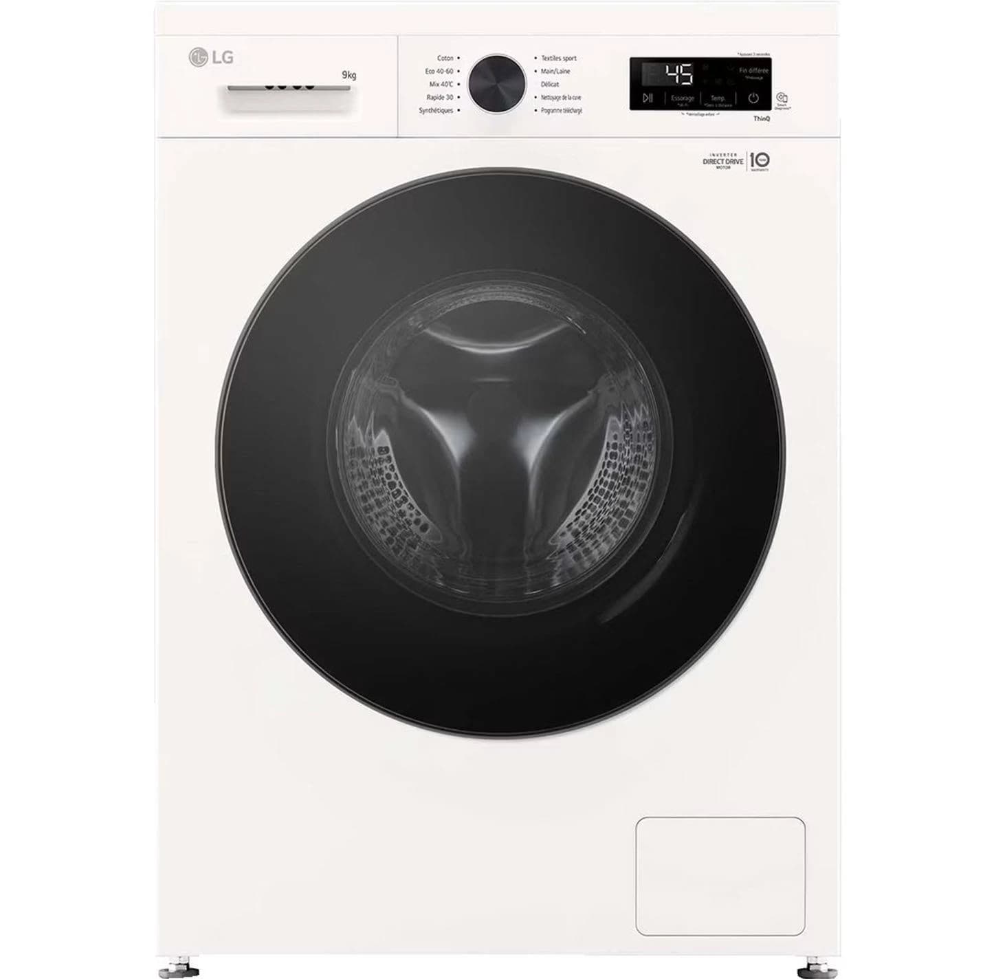 Lave-linge LG F94B14WHS – 9 kg – Blanc – Moteur Direct Drive