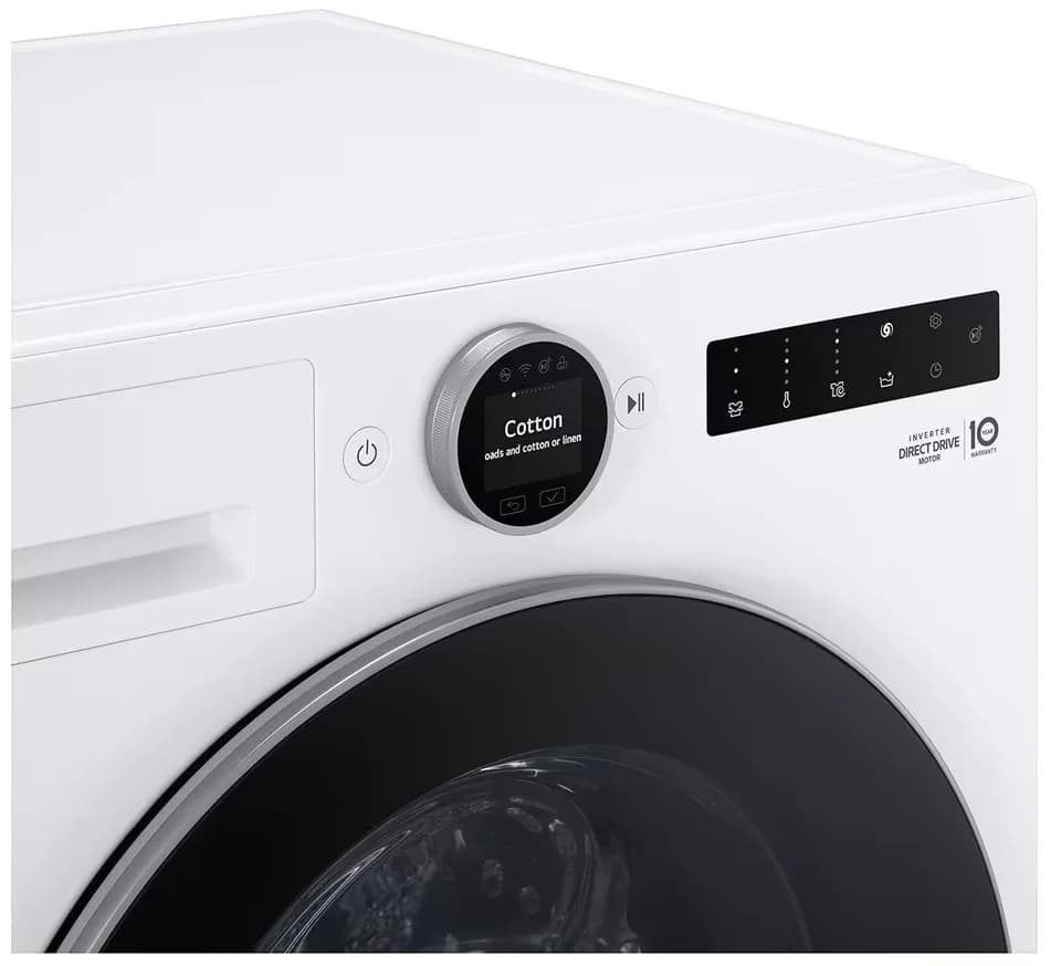 Lave-linge frontal LG F94X71WHST – 9 kg – 1400 tr/min – Classe A — vue 2