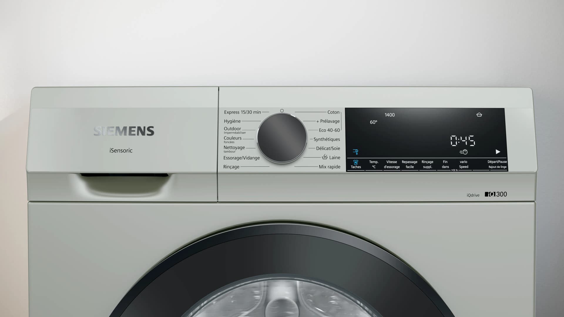 Lave-linge frontal Siemens WG4400XFR – 9 kg – 1400 tr/min – Classe A++ — vue 3