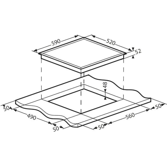 Table vitrocéramique Schneider STV603 – Plaque encastrable compacte et performante — vue 3