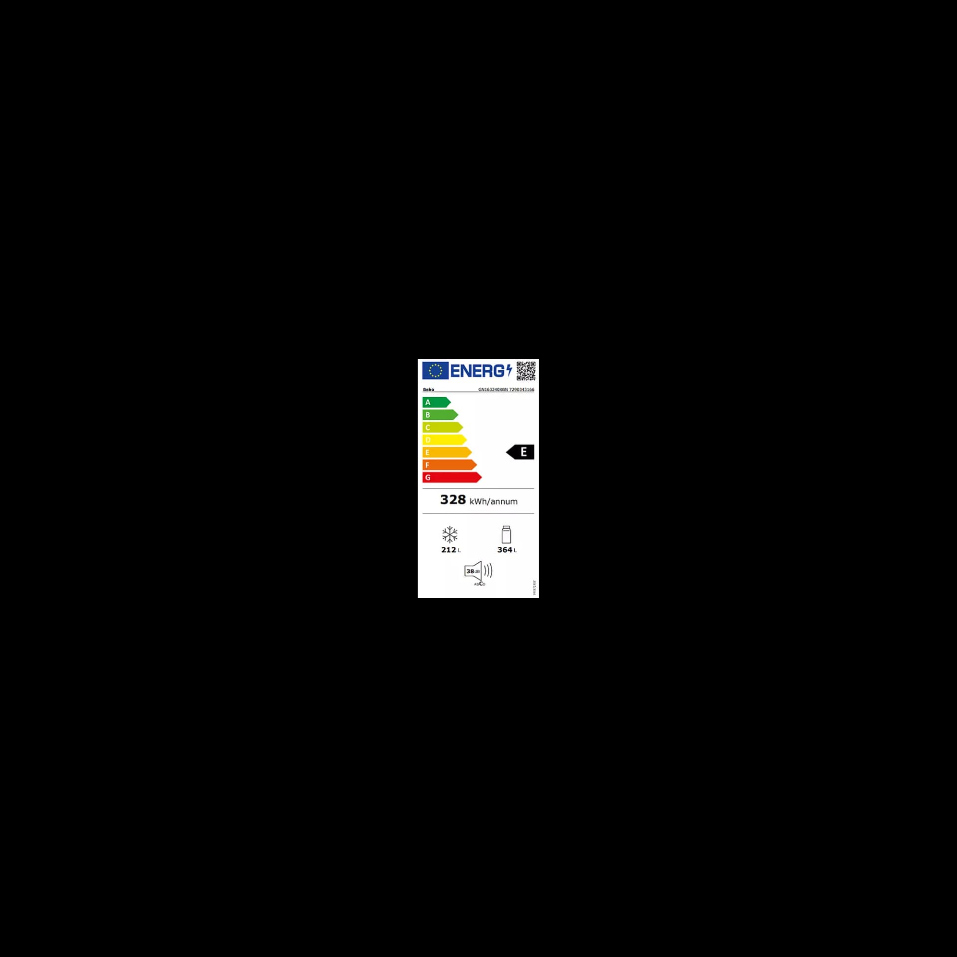 Réfrigérateur américain Beko GN05322WDXPN – 532L, Classe Énergétique E, Side-by-side — vue 3