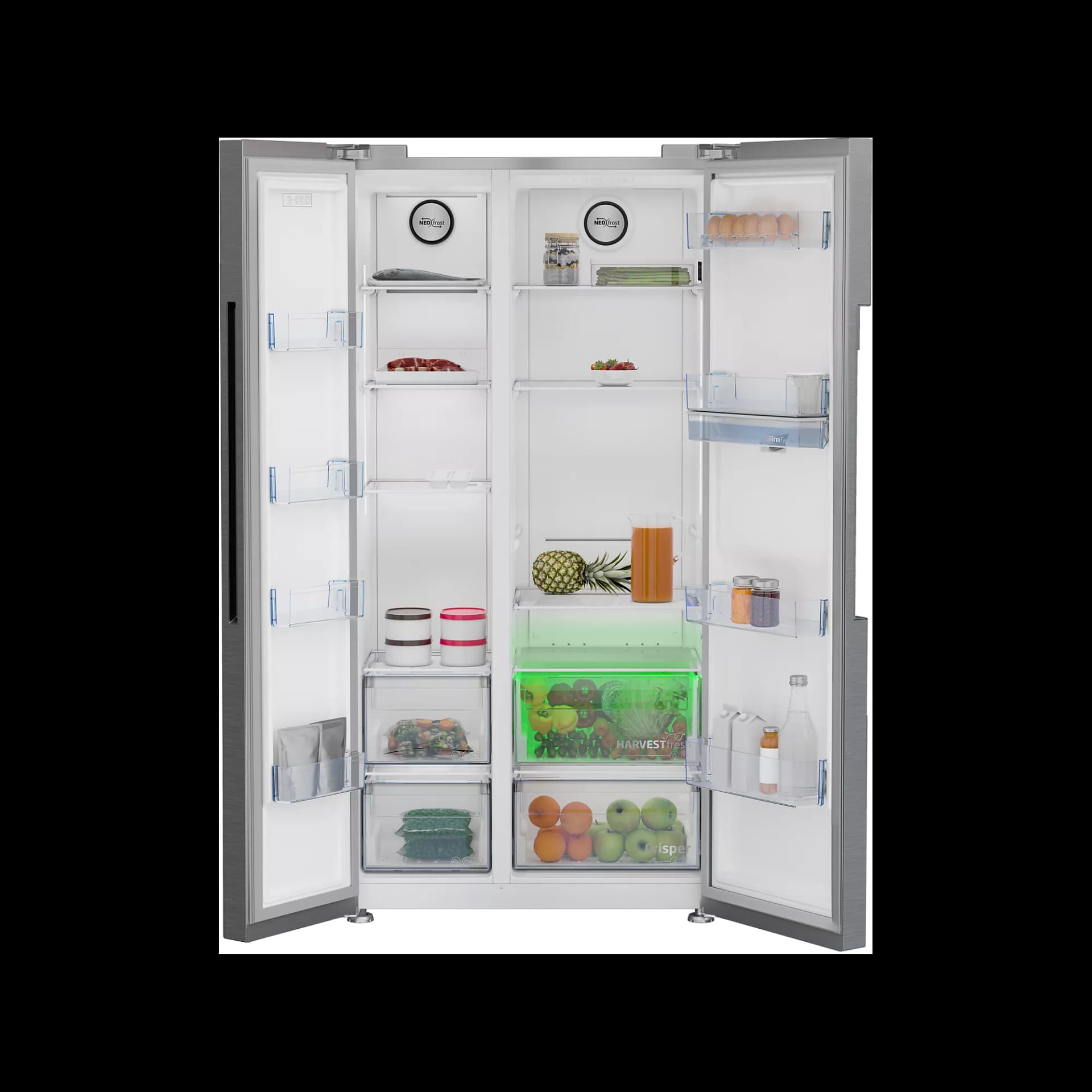 Réfrigérateur américain Beko GN05322WDXPN – 532L, Classe Énergétique E, Side-by-side — vue 4
