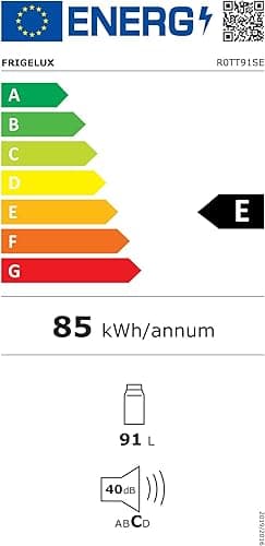 Étiquette énergie — Réfrigérateur Table Top 91L