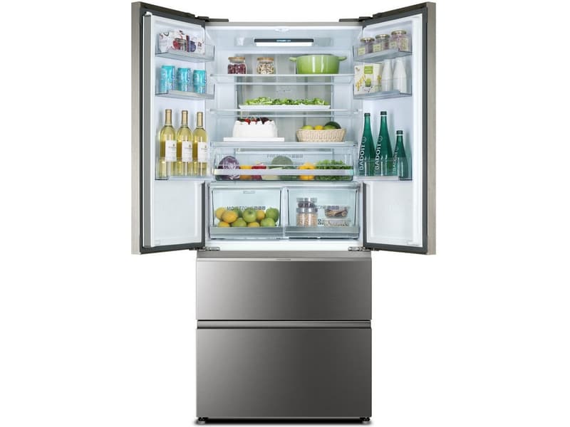 Réfrigérateur multiportes HAIER HB18FGSAAA – 539L, verre trempé gris — vue 2