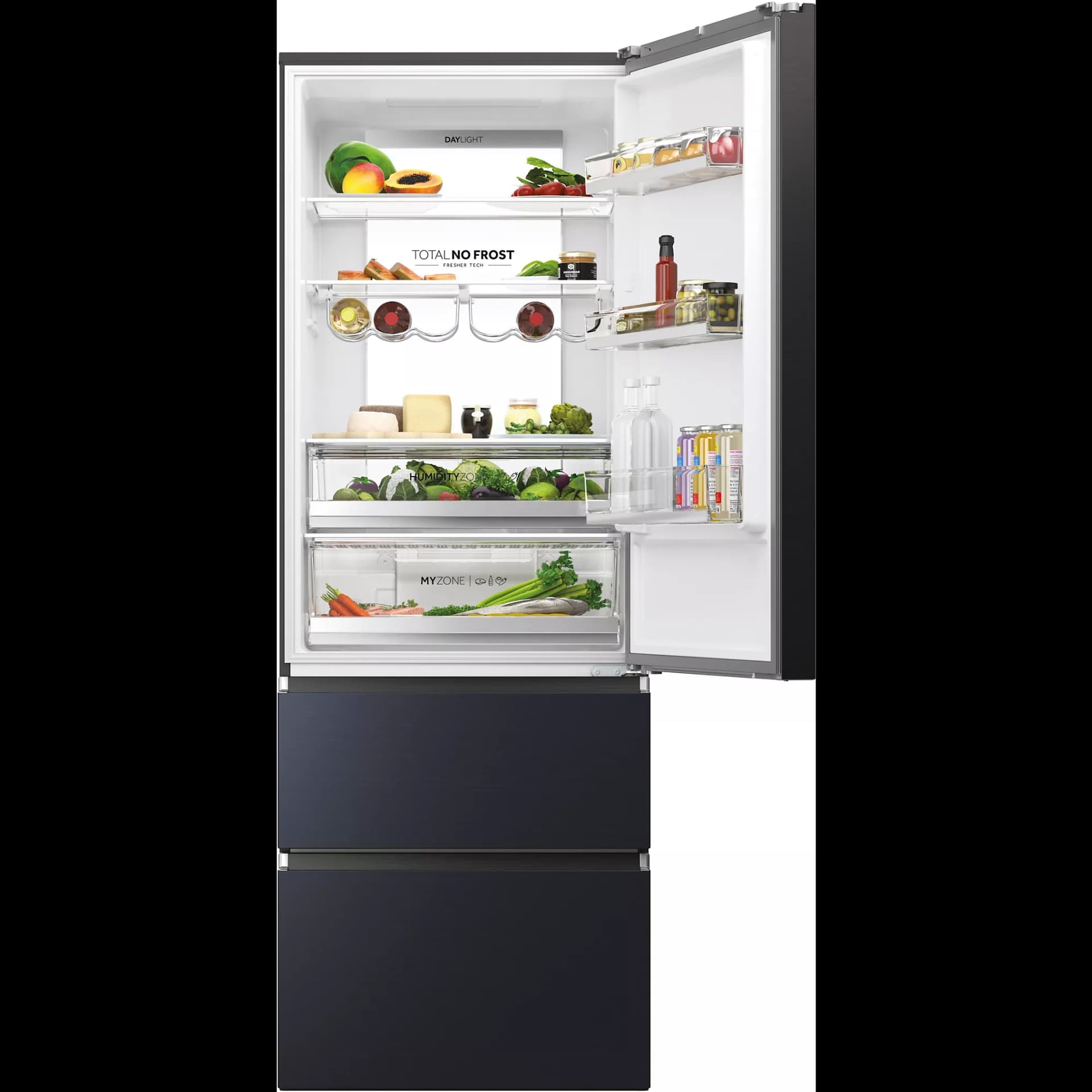 Réfrigérateur combiné HAIER HTW7720ENMB — vue 2