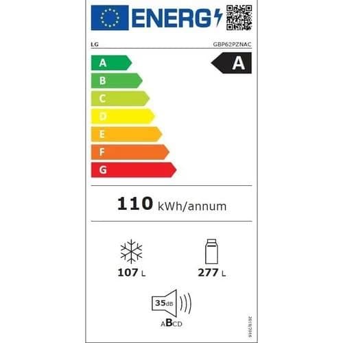 Étiquette énergie — Refrigérateur combiné - GBP62PZNAC