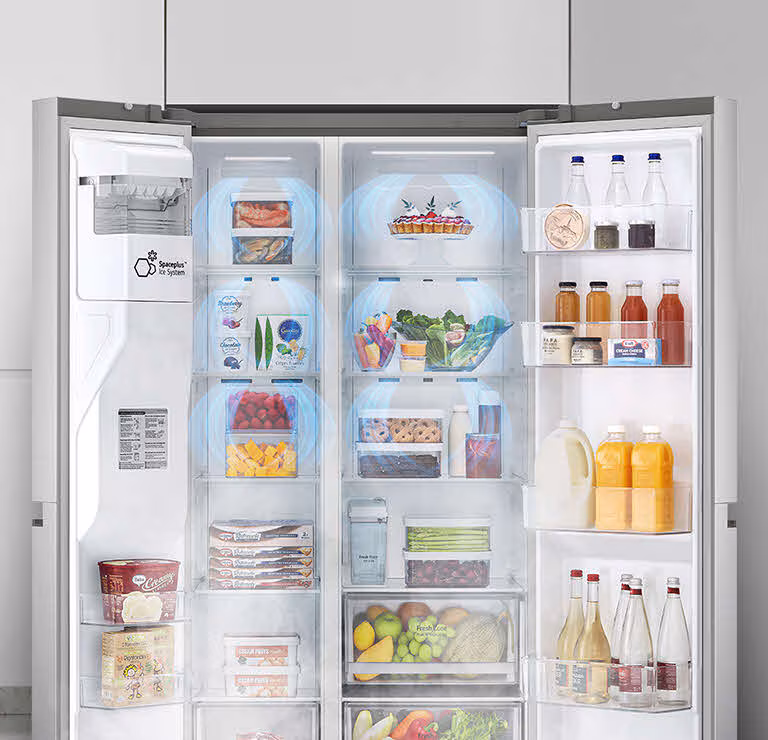 Réfrigérateur américain LG GSLV50DSXE – Grande capacité et design élégant — vue 3