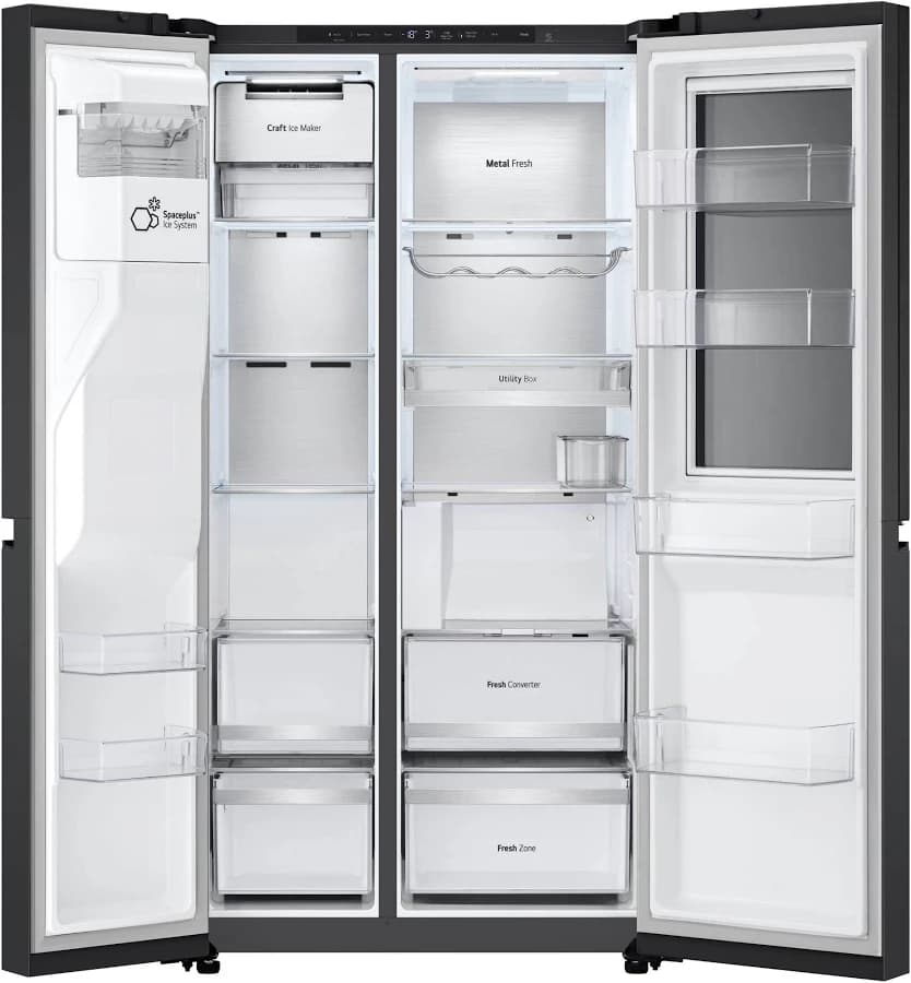 Refrigerateur americain LG noir — vue 2