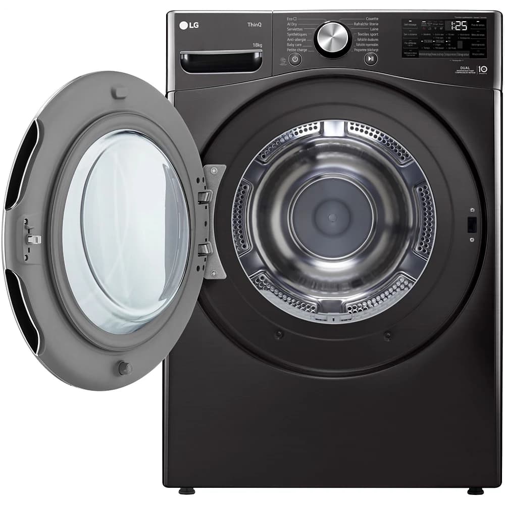 Seche linge pompe a chaleur 18 kg black steel — vue 2