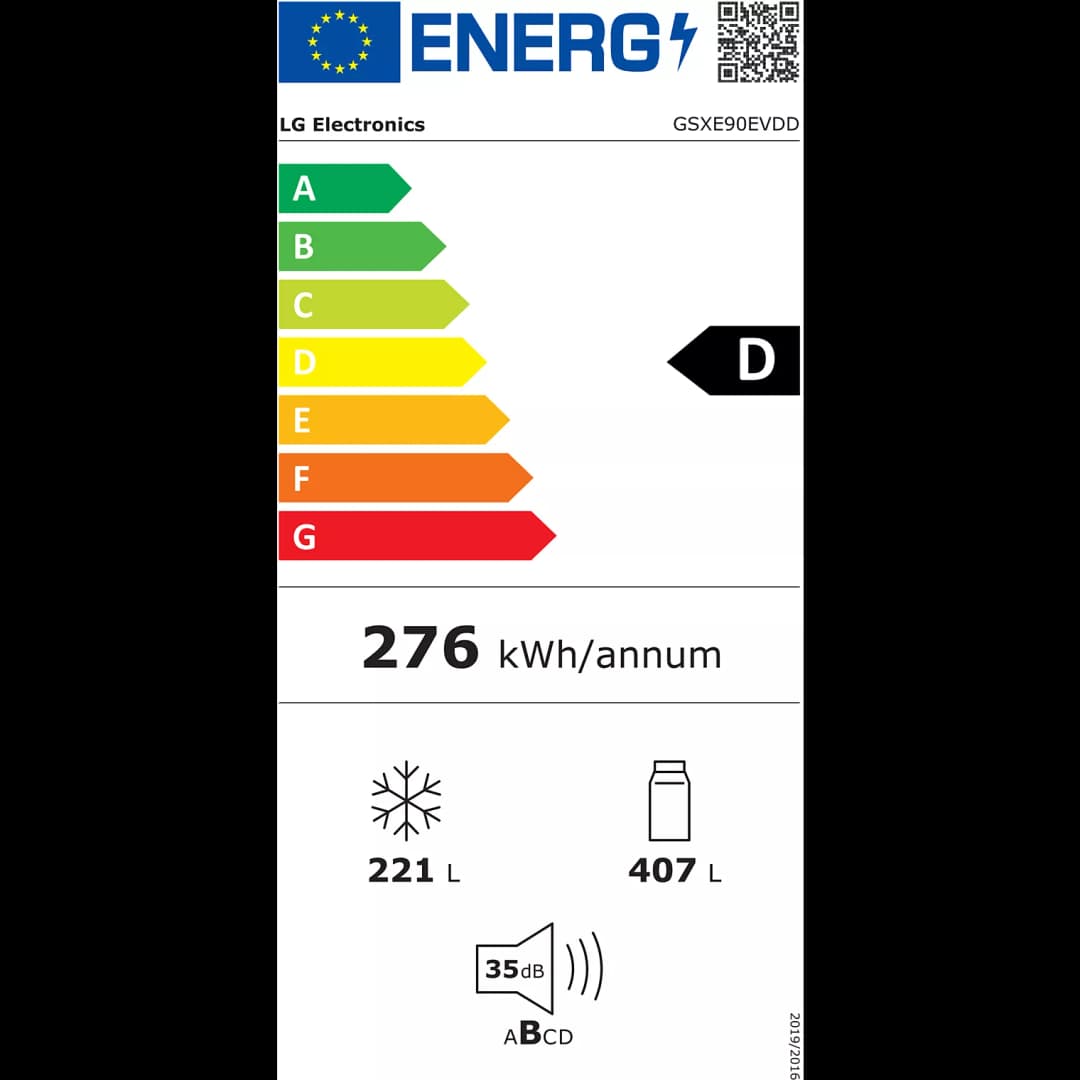 Étiquette énergie — Refrigerateur americain